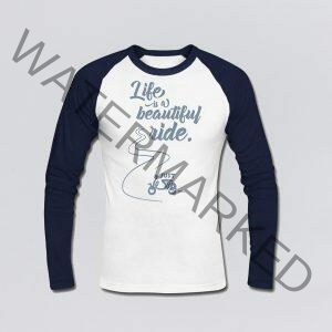 Baseball-Shirt "Beautiful Ride", Men, blue/white