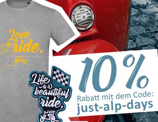 JustRide it Banner mit Rabatt-Code 10% just-alp-days