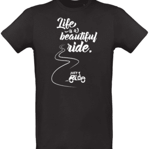 T-Shirt "Beautiful Ride - JustRide", Men, black