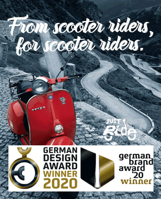 Anzeige Life is a Beautiful Ride von JustRide it - From Scooter Riders - For Scooters. Gewinner des German Brand & Design Award 2020