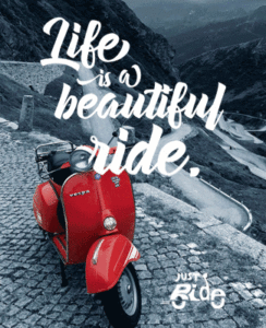 Anzeige Life is a Beautiful Ride von JustRide it - From Scooter Riders - For Scooters. Berichte, Termine, Gifts