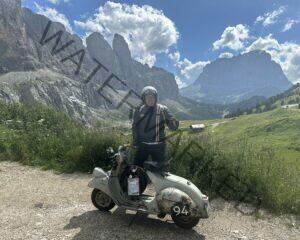 Olaf Just am Grödnerjochpass in den Dolomiten