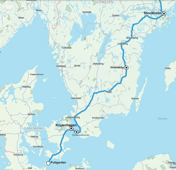 Puttgarden-Stockholm_Map_JustRide 2025_4_3